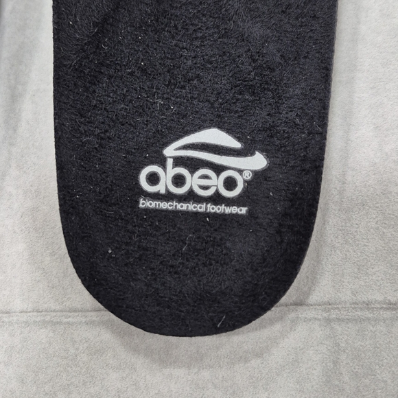 Abeo Etta slip on shoes women's 8 black leather suede Pro Systems Orthotic Core - Picture 9 of 13